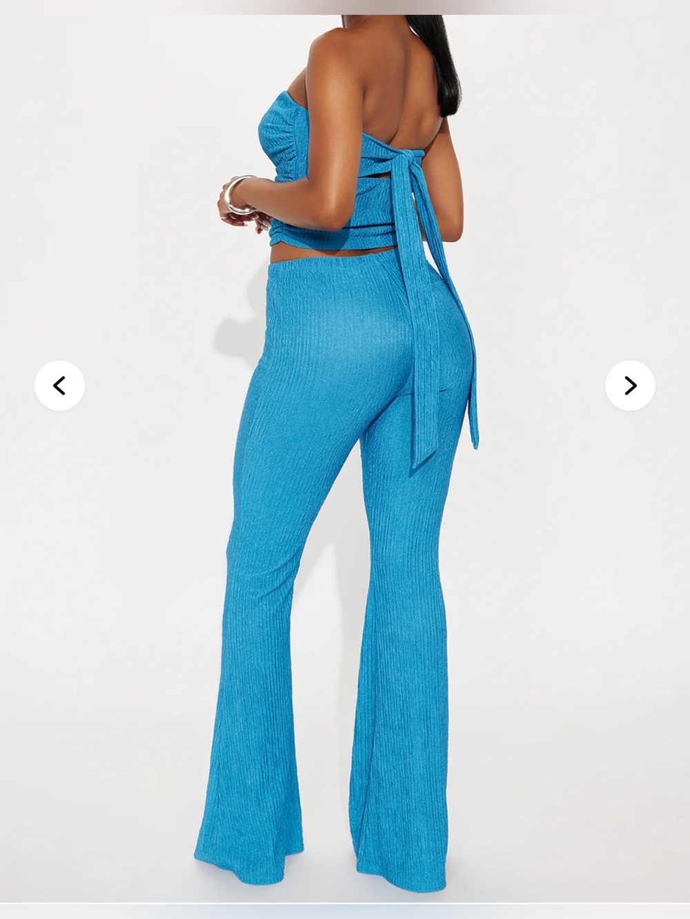Sabrina Strapless Textured Pant Set - Picture 2 of 11